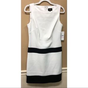 Laundry by Shelli Segal Women's White Black Dress Size 6 NWT Org $195
